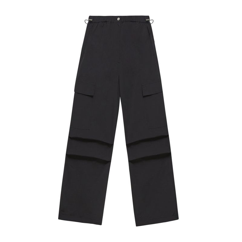 Parachute wide-leg cargo trousers