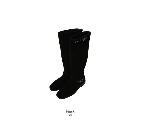 Belt Suede Long Boots
