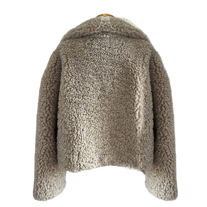 Teddy Hug Fuzzy High Neck Fur Jacket