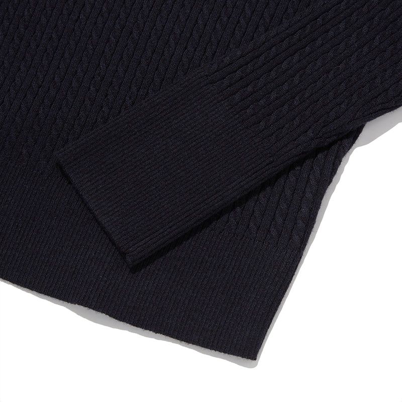 EMBLEM WAPPEN ROUND NECK KNIT [NAVY]