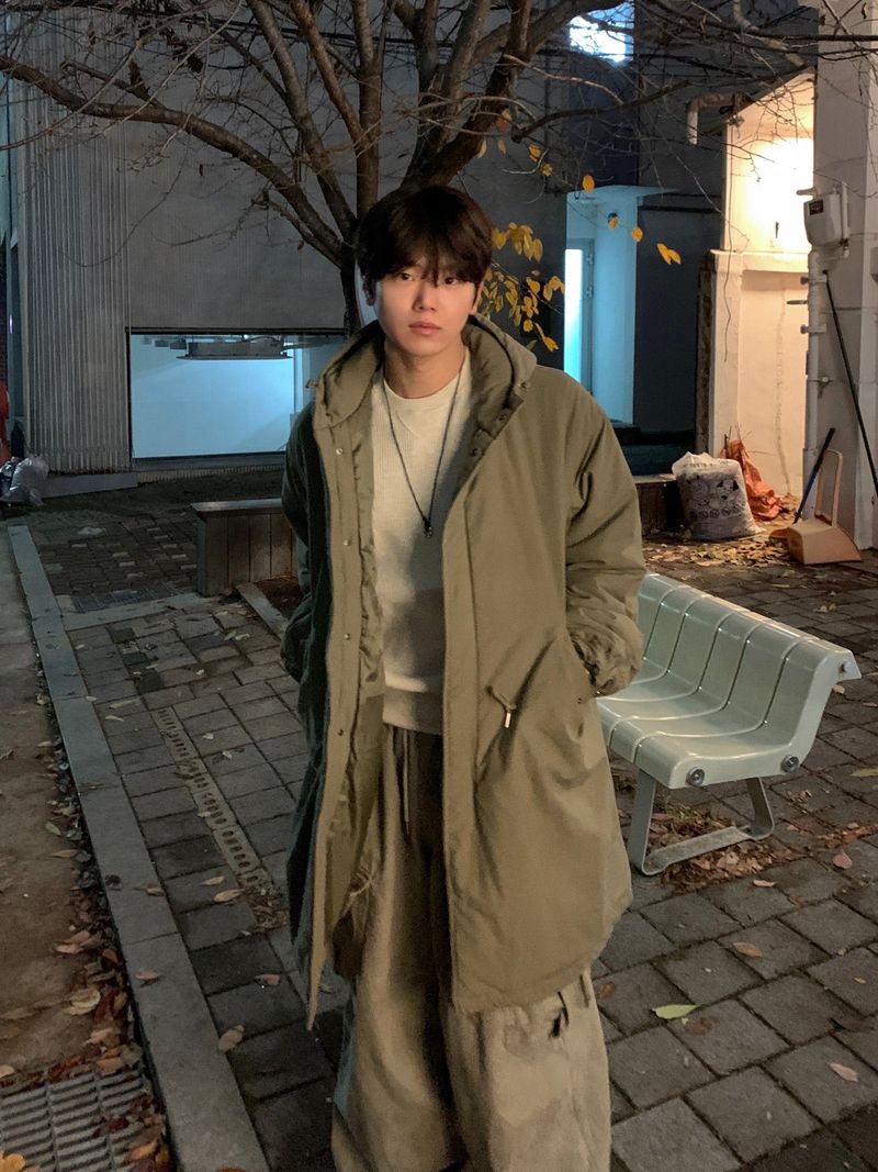 Shima Long Hooded Fishtail Padded Parka