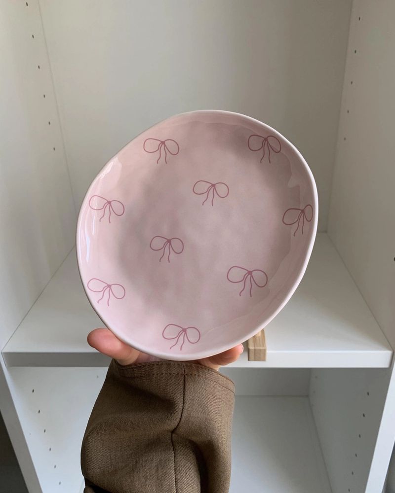 ribbon nut plate : baby pink