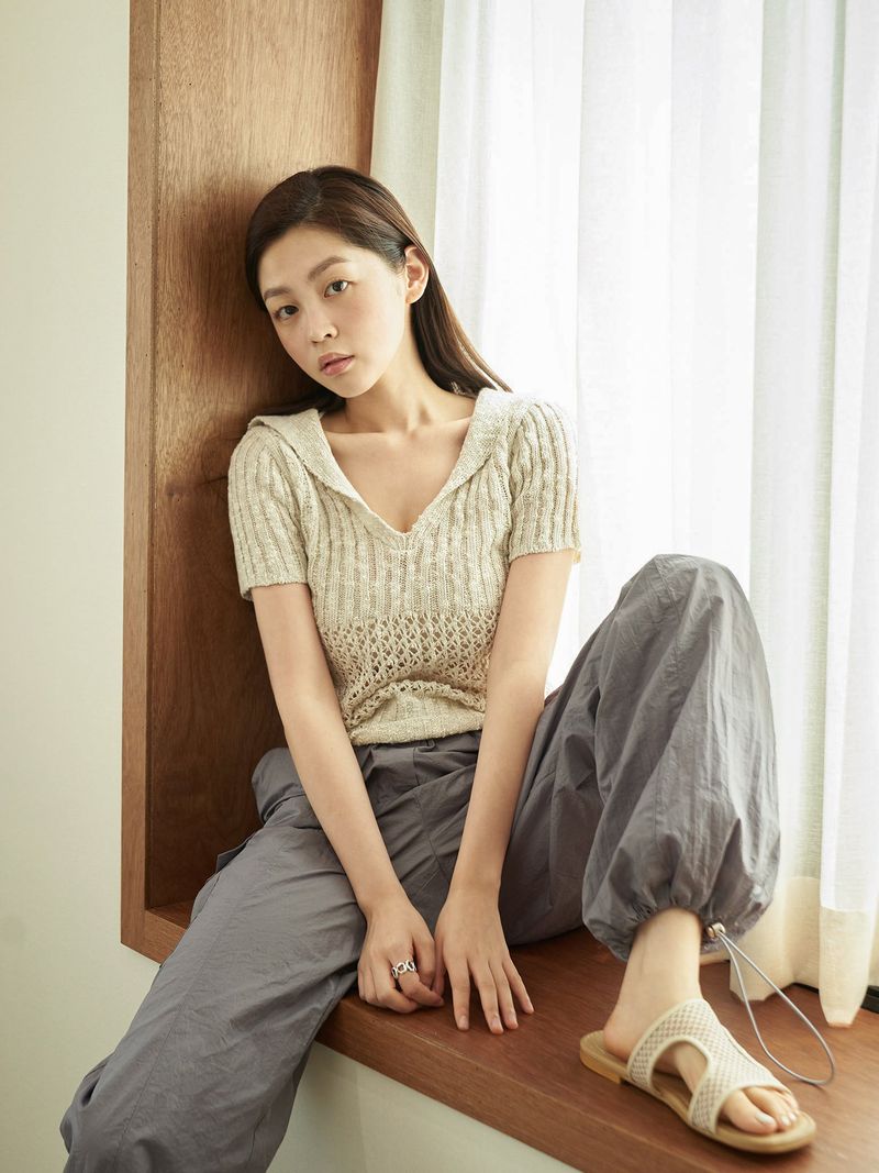 CROCHET PULL OVER [ OAT ]