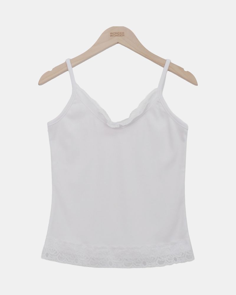 Arom Lace Ribbed Sleeveless Top