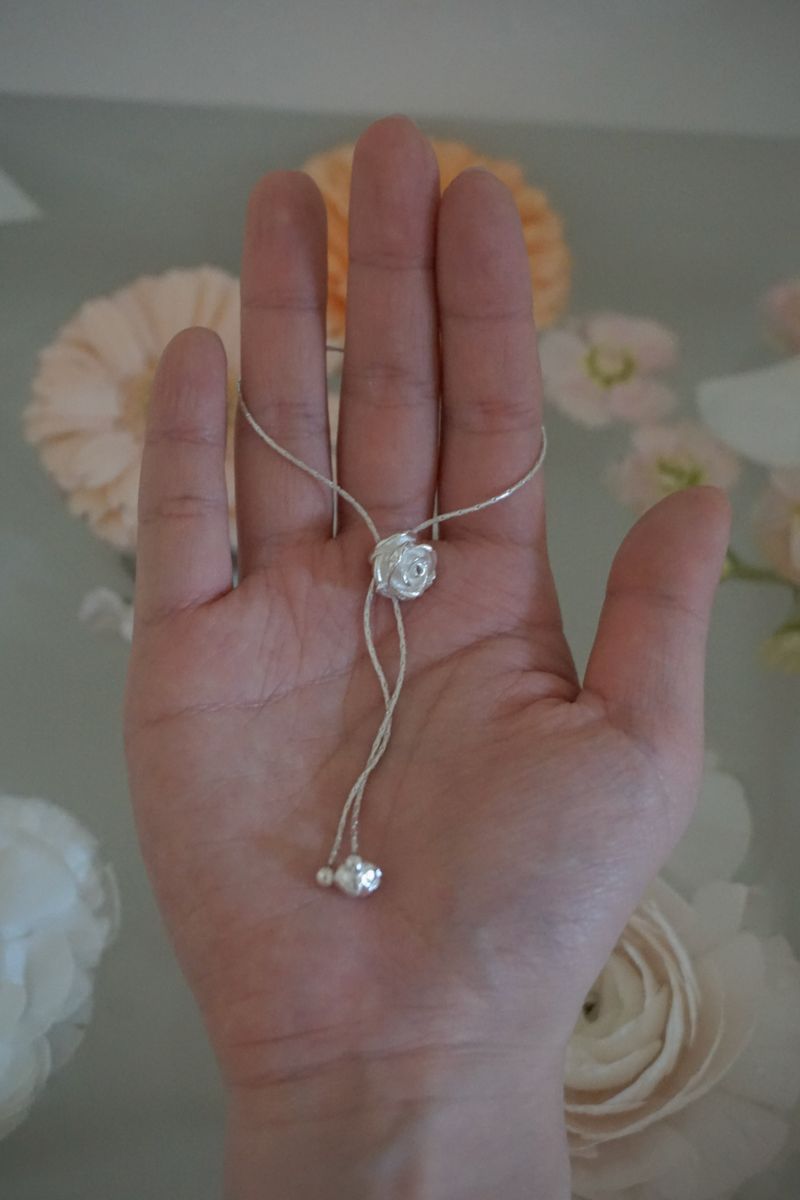 [MADE]DOUBLE FLOWER DROP BRACELET