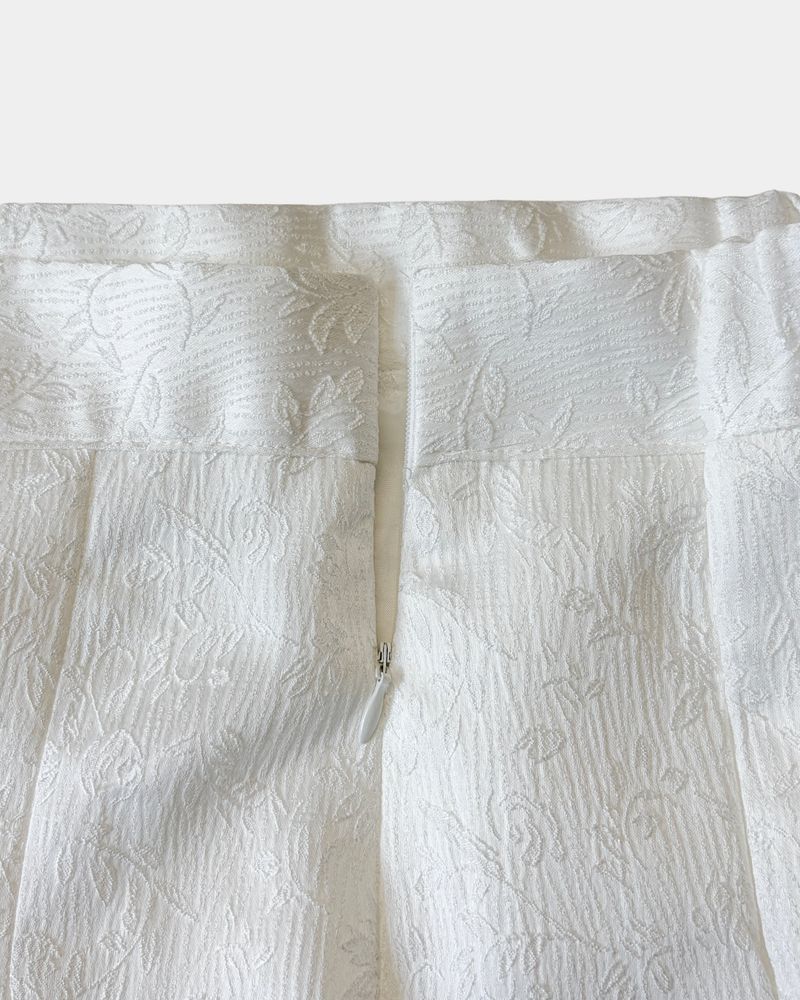 Dewy Flower Pleats Skirt