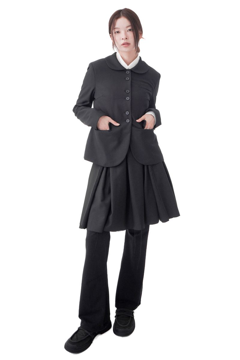 ROUND COLLAR CLASSIC BLAZER