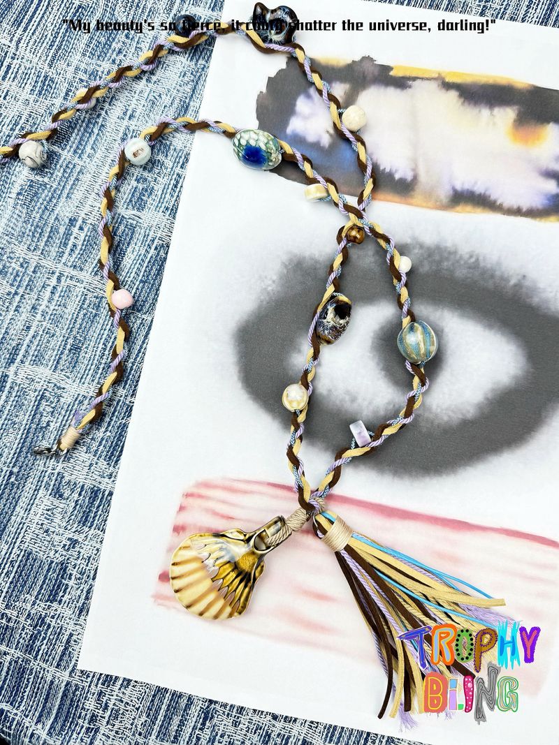 Shell long chain necklace