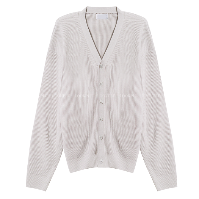 Gobay loose fit ribbed knit cardigan