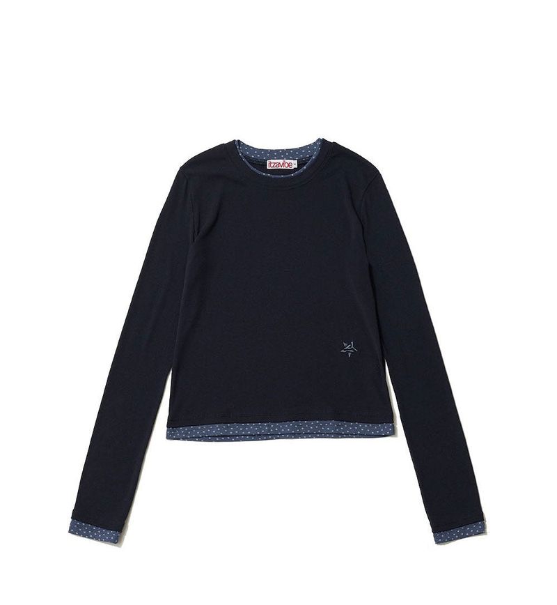 STAR LAYERED LONG SLEEVE - NAVY