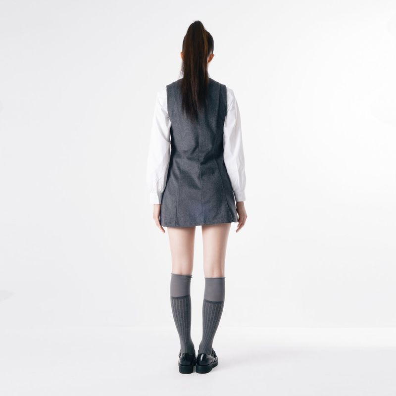 Round collar pintuck blouse 002