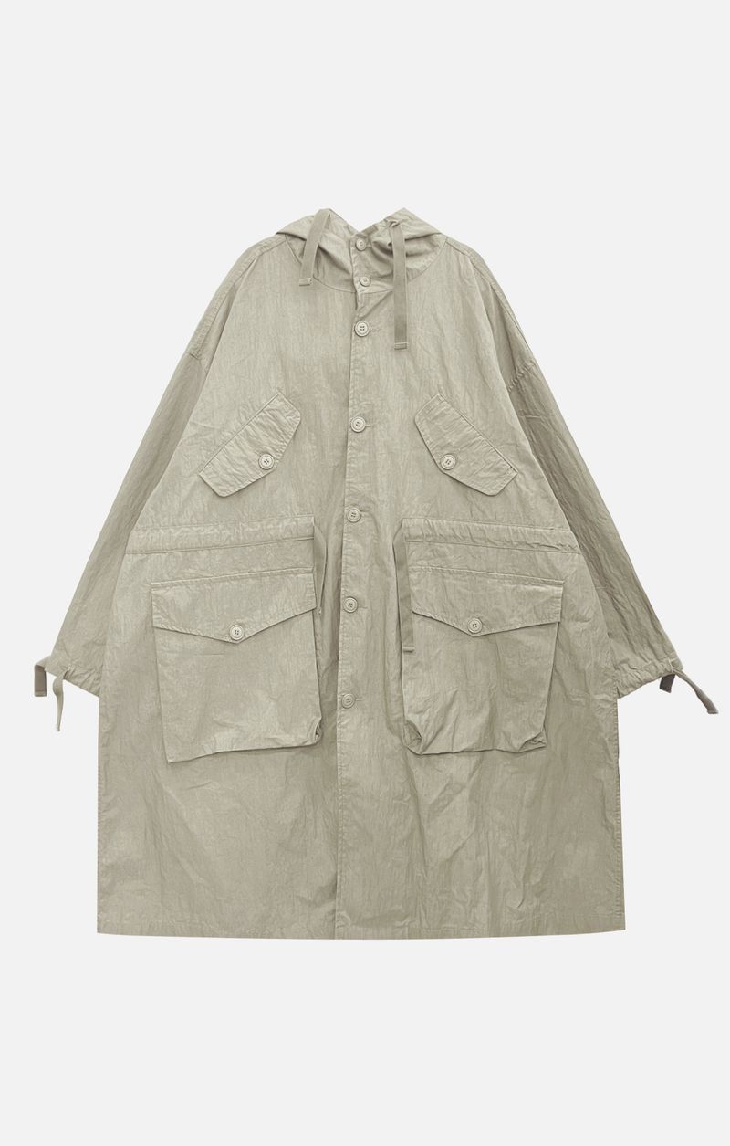 Fine Over Long Hooded Jacket 3C