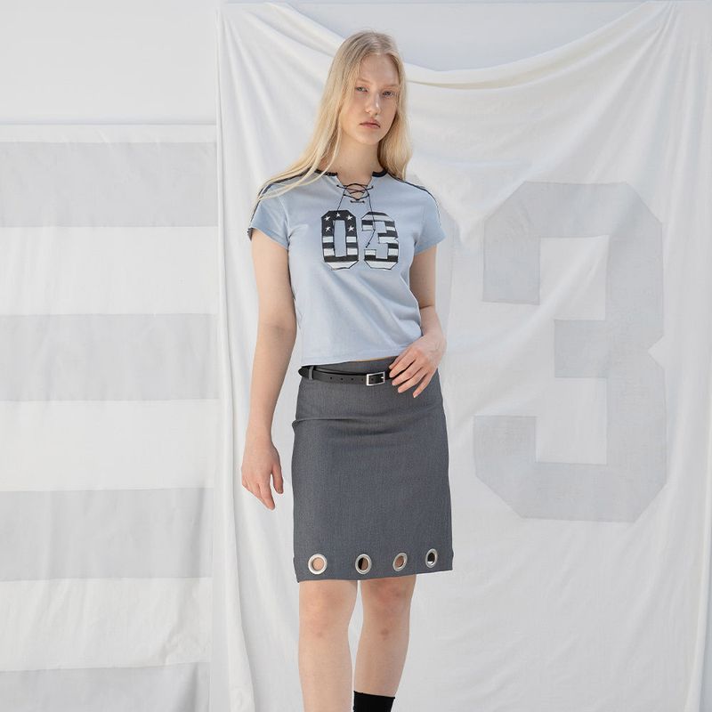 SPORTY LACE-UP T-SHIRT (SKY)