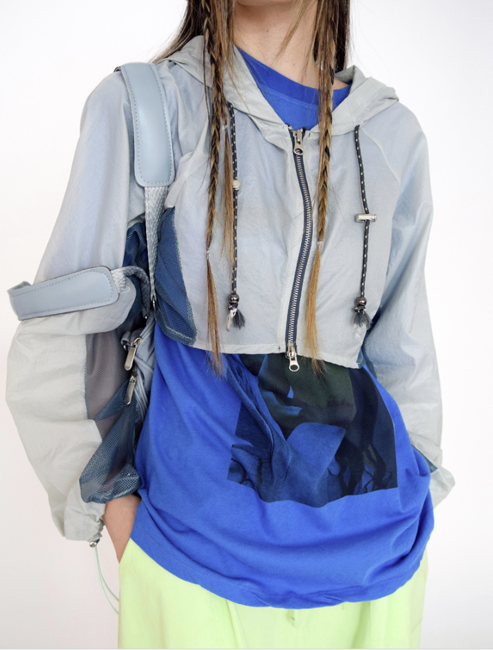 rain short hood jumper(3color)