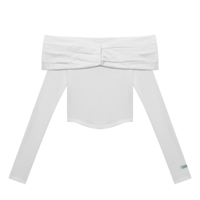 INSTANTFUNK（インスタントファンク）の「Off-the-shoulder eyelet lace long-sleeved（Tops）」