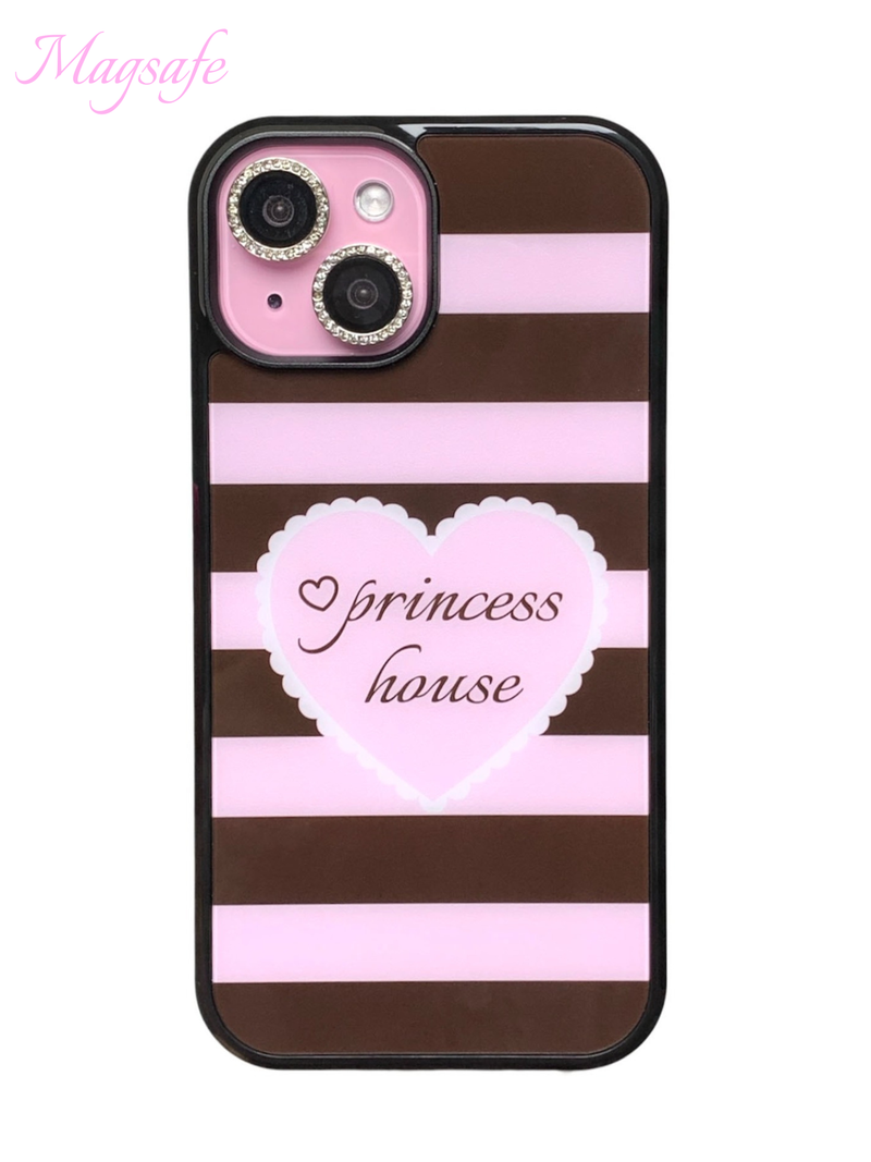 princess house(プリンセス ハウス)の「Whipping Stripe phone case - choco - magsafe(Smartphone Accessories)」