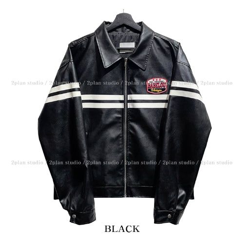 Babel Patch Leather Jacket
