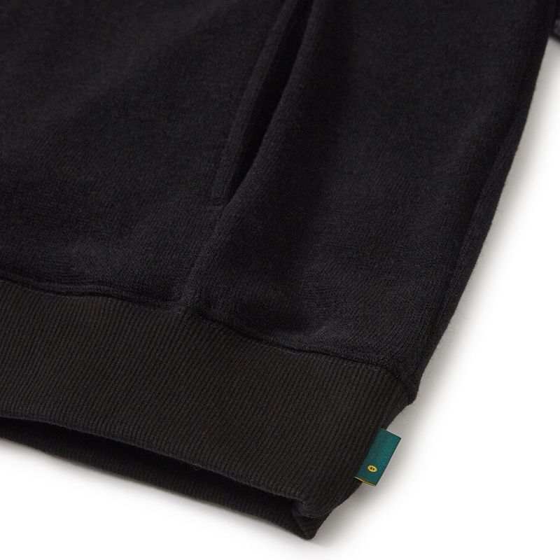 Stripe knit zip-up jacket / Black