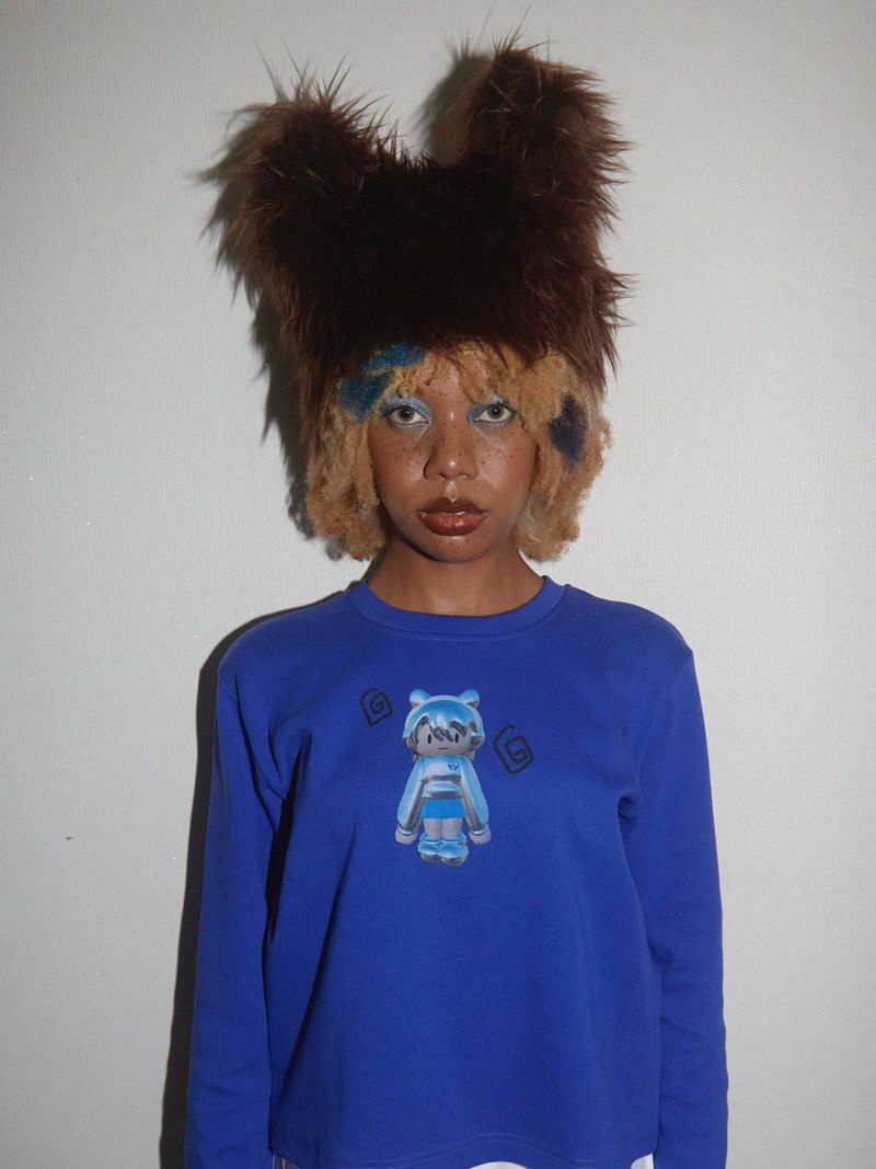 Faux Fur Ear Beanie BROWN