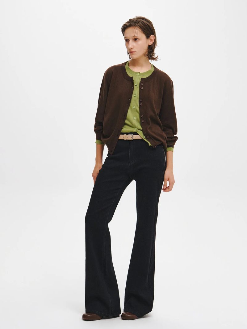BOOTCUT WASHING DENIM PANTS