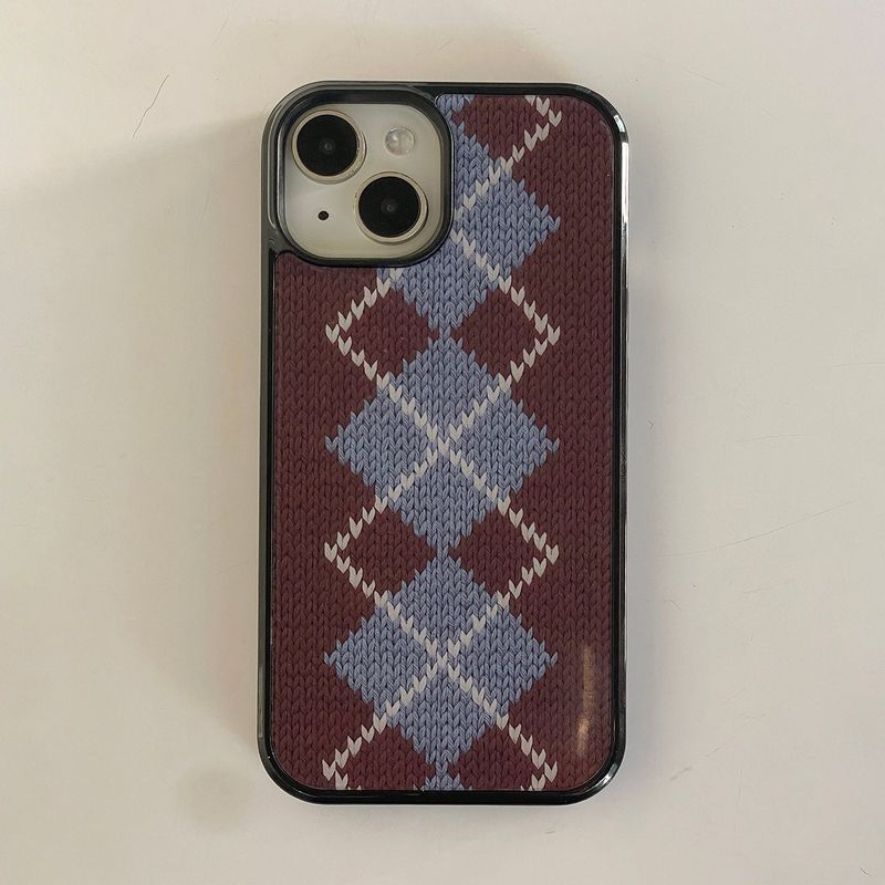 CLASSIC ARGYLE GLASS BUMPER CASE_BROWN