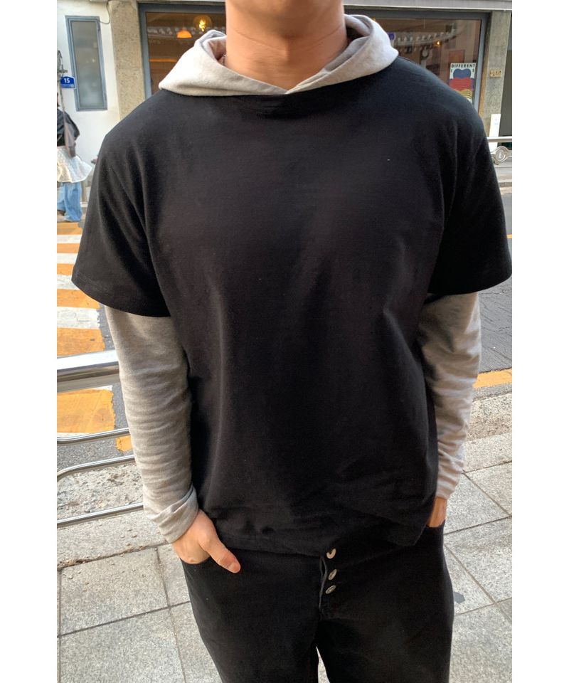 sobaq（ソバック）の「Hood layered long sleeve（Tops）」