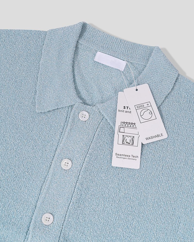 Bluema Bouclé Collar Short Sleeve Cardigan