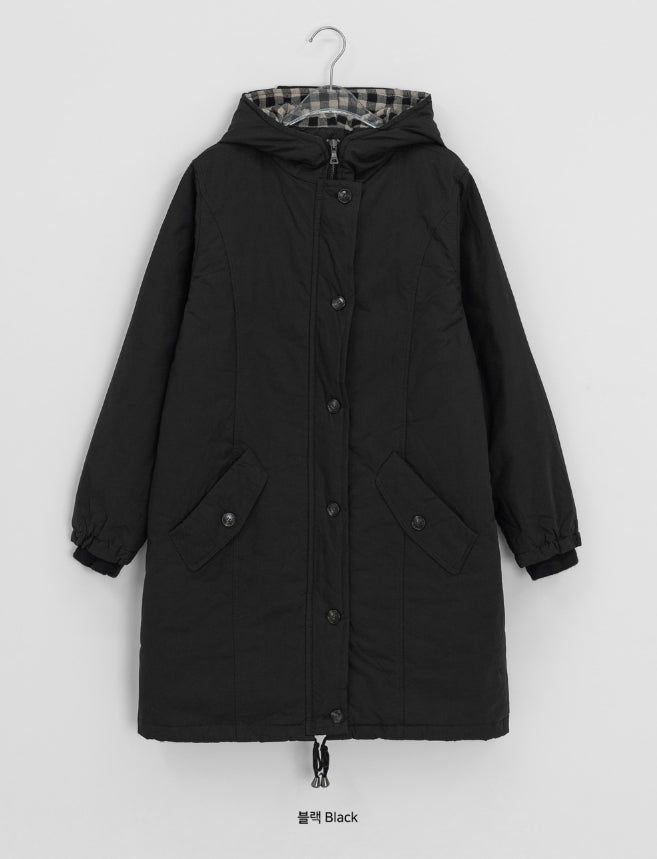 Hanfree Check Long Padding Jumper