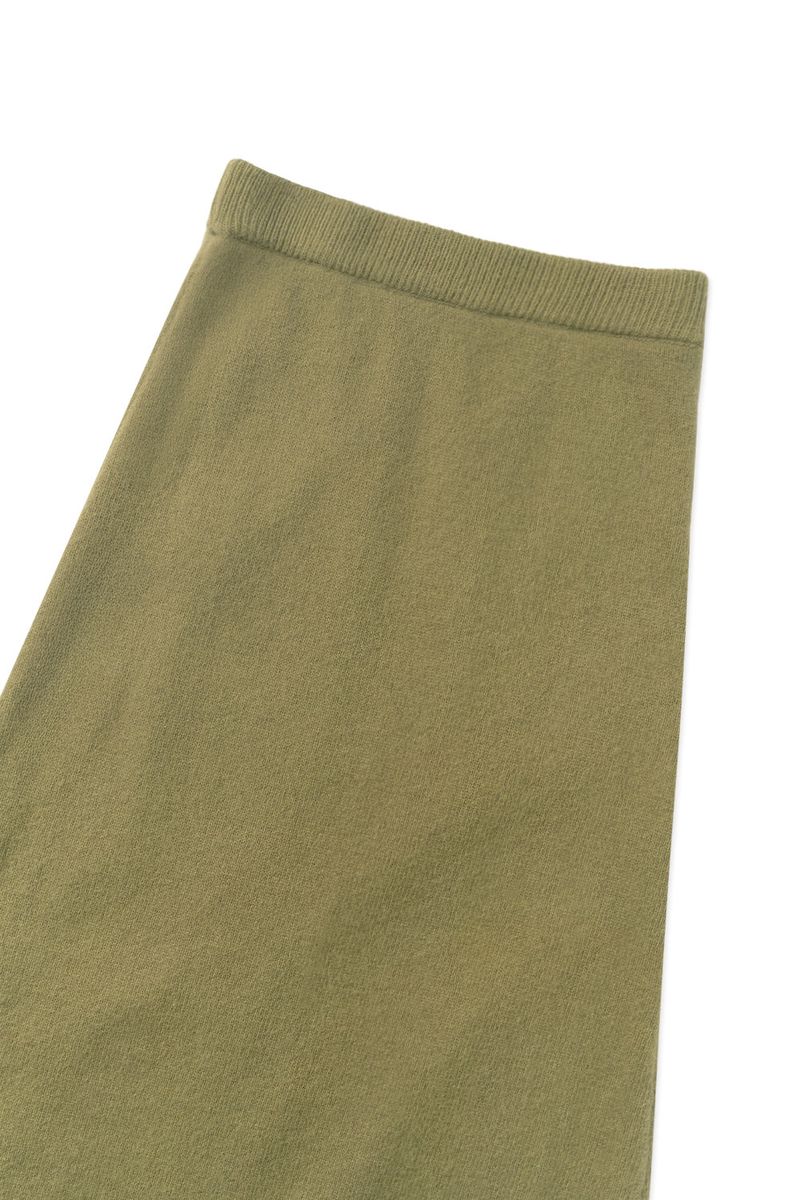 Raccoon knit skirt_olive