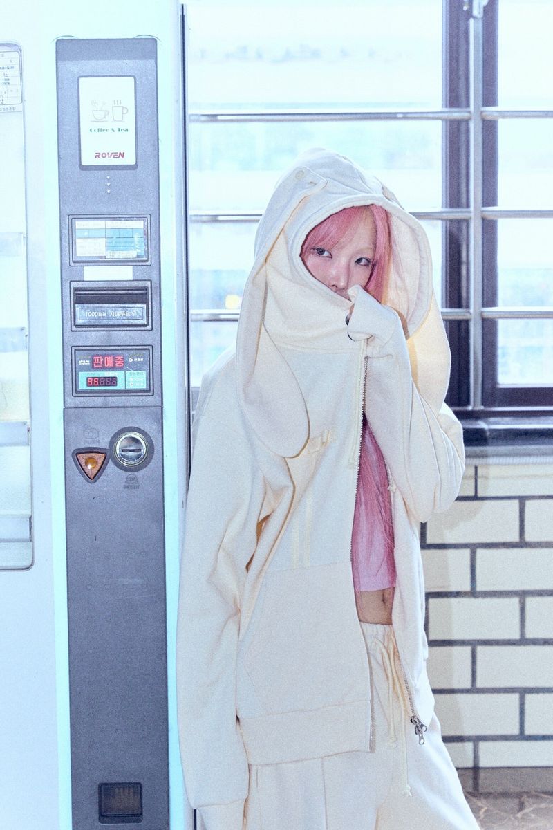 Ribbon bunny hood zip-up (soft yellow)