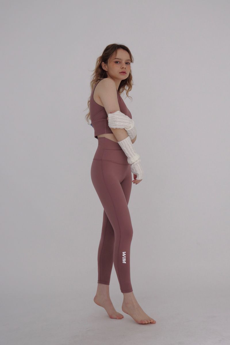 DOUBLELAP LEGGINGS- mauve pink