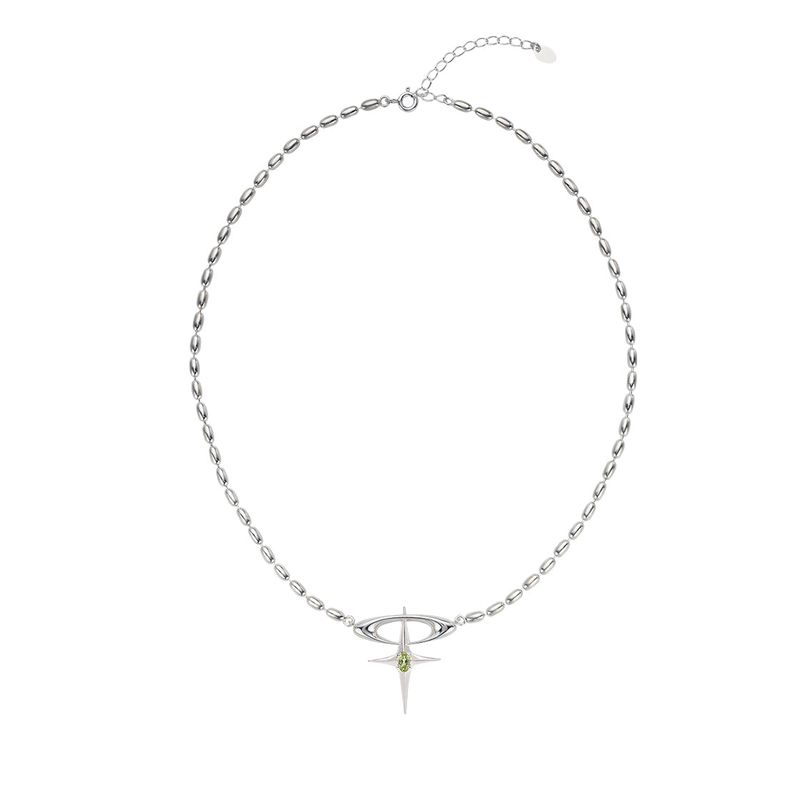 【MADE】Logo Jewel Choker (Peridot)