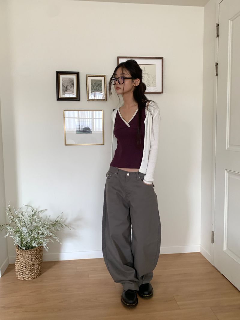 TWILL BACK POCKET STUD PANTS (3C)