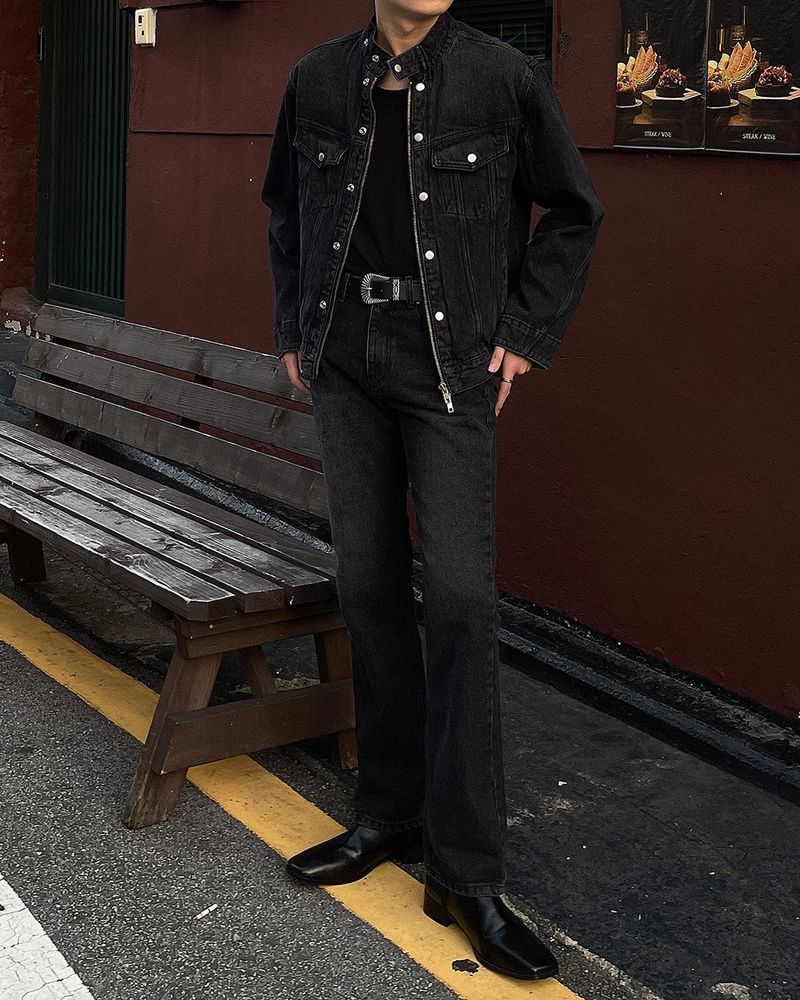 EN And denim trunker jacket (M ~ L)