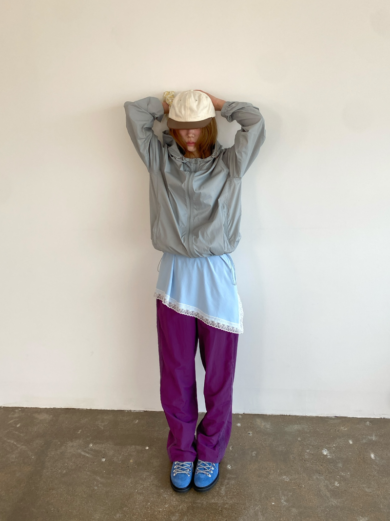 side lace nylon pants