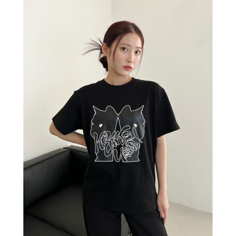 TWO CATS LOGO T-SHIRTS 3COLOR