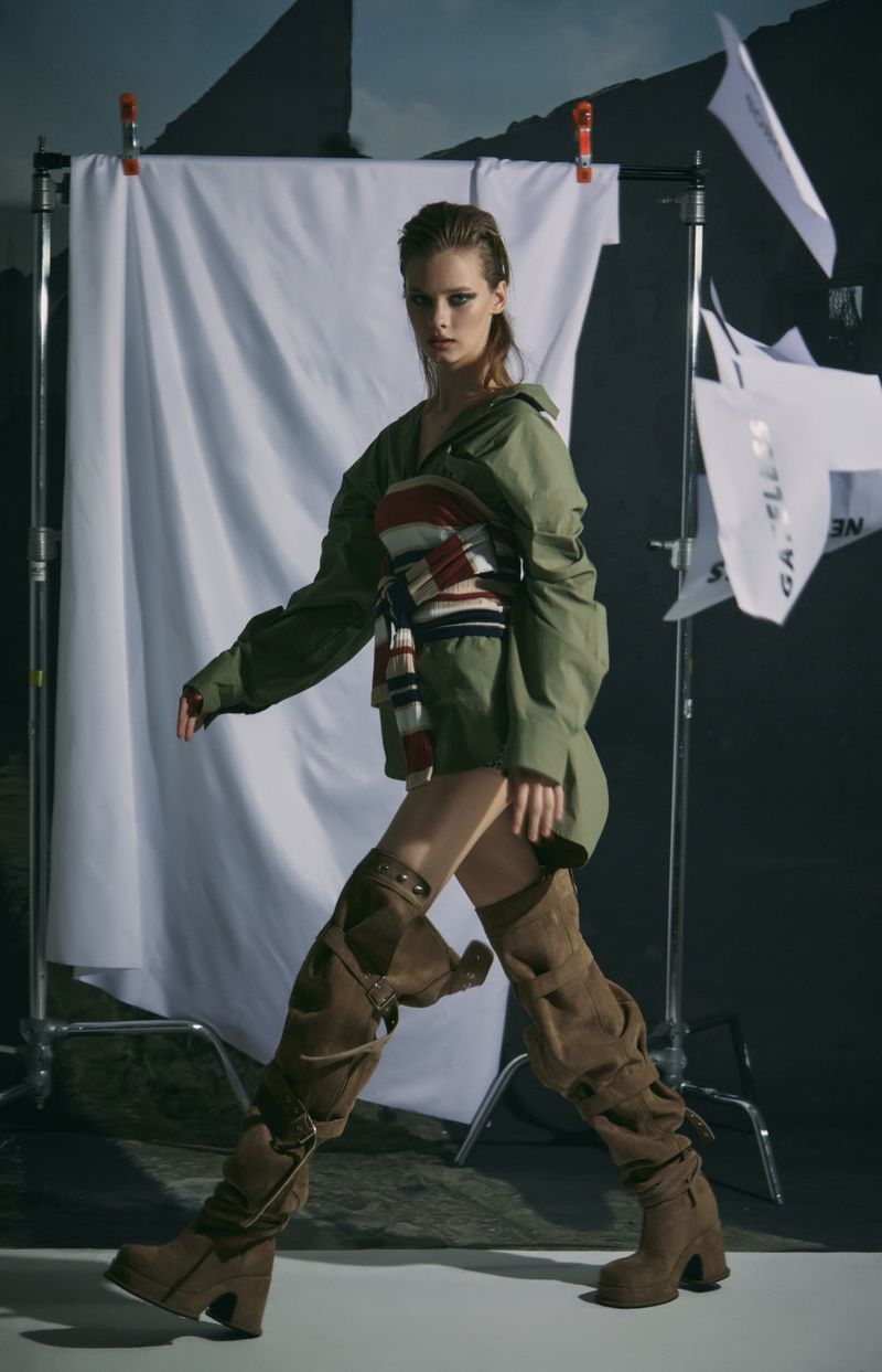 BUCKLE THIGH HIGH BOOTS