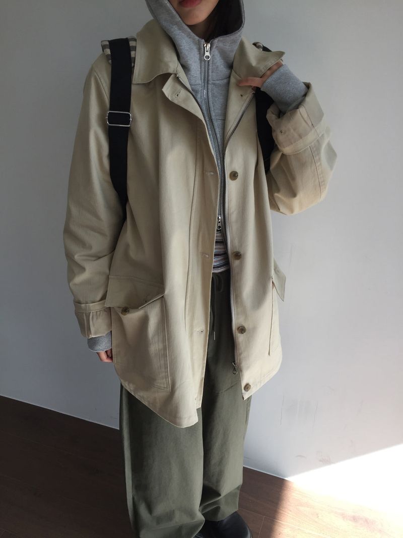 Liam Solid Half Coat (3color)