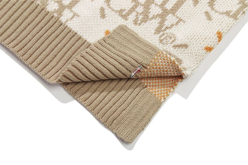 ARGYLE LOGO KNIT VEST_OATMEAL