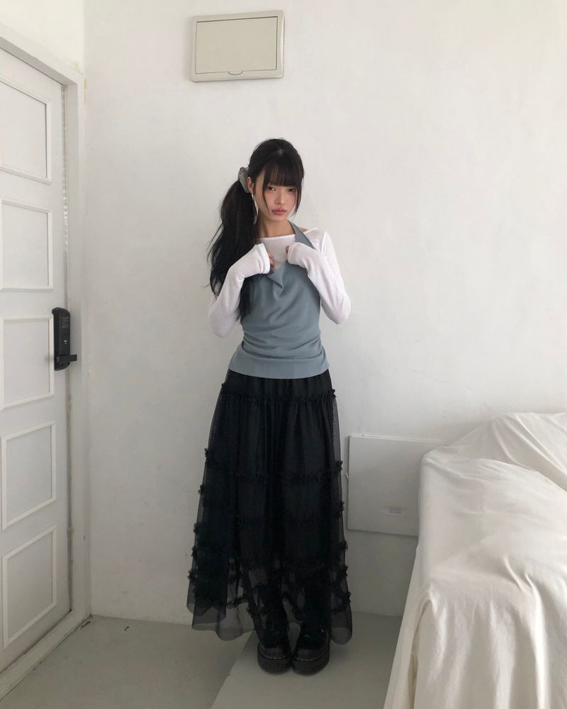 Ramu Tiered Long Skirt