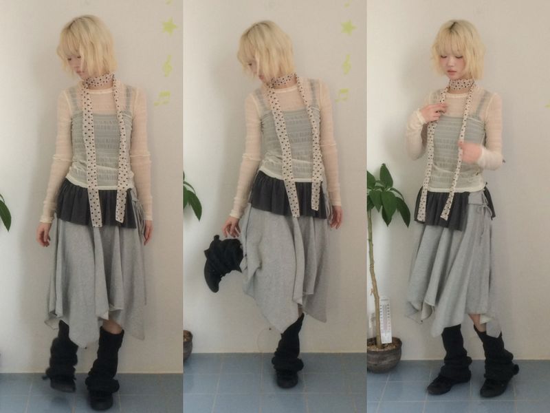 chiffon dot scarf