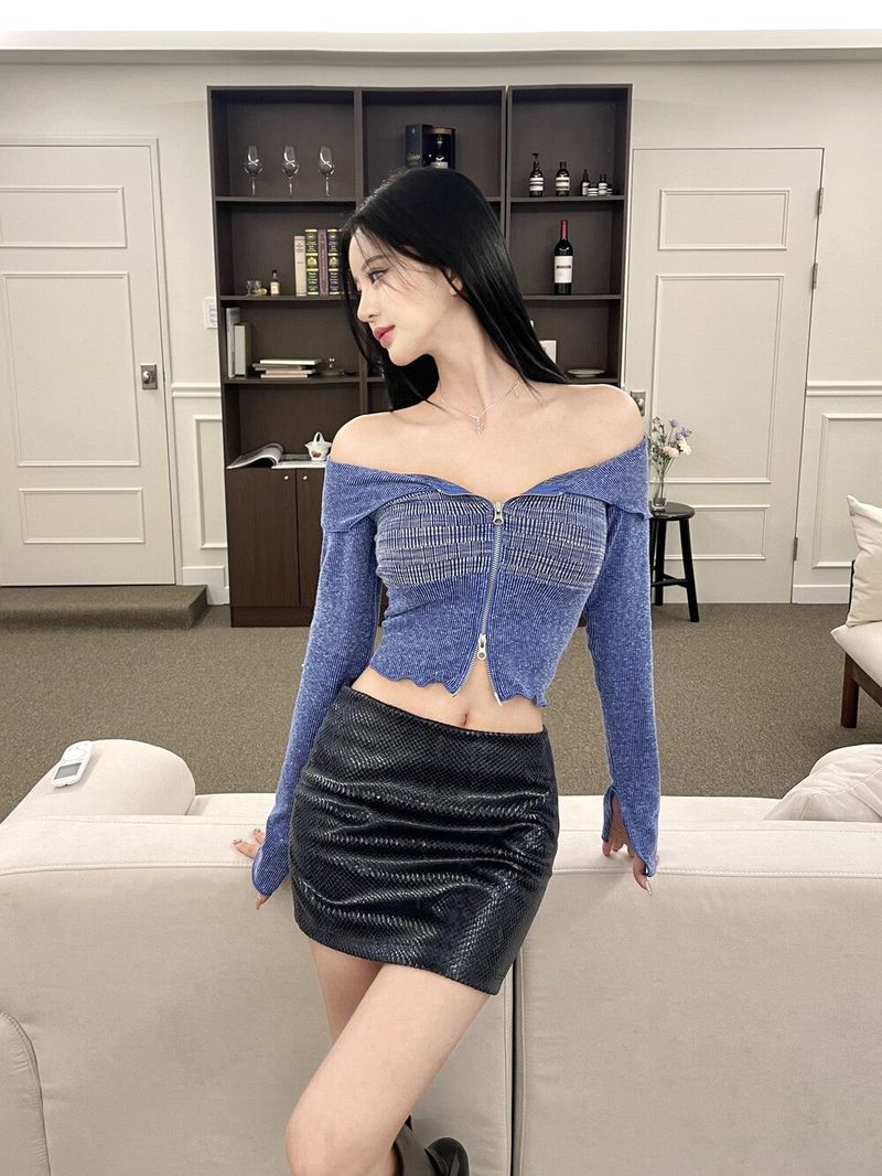 754. OMG off zip-up (2color)
