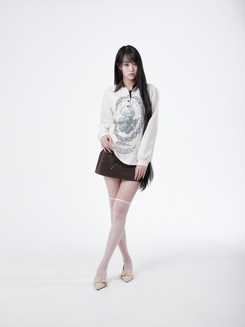 FAIRY STUD SKIRT[BROWN]