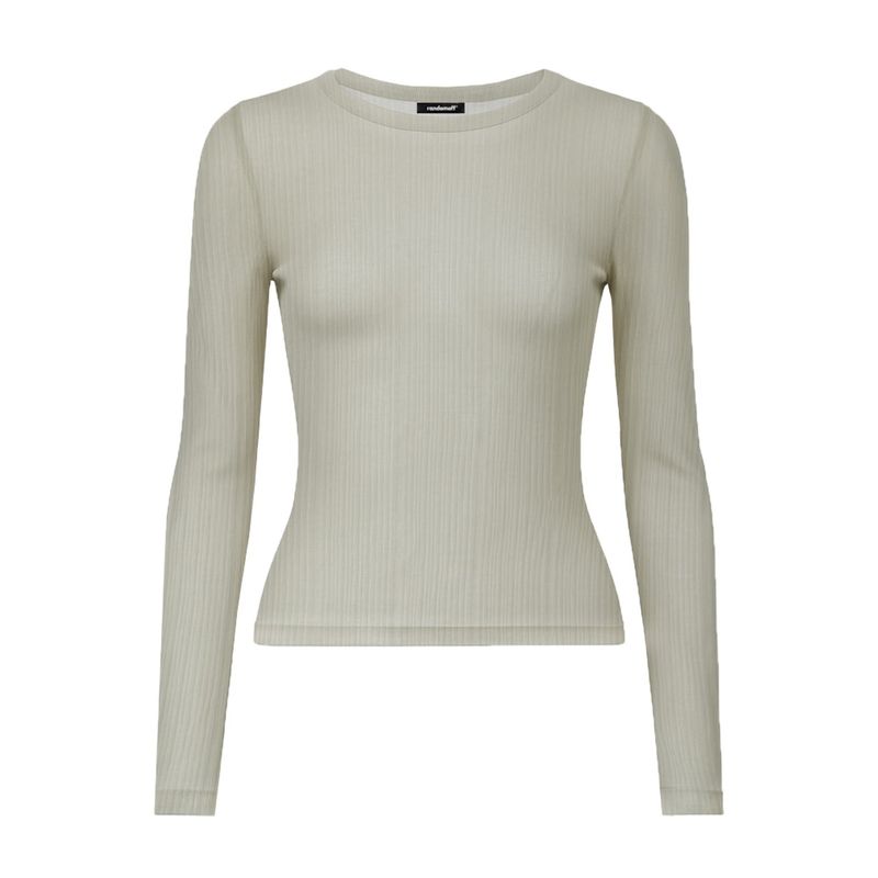 SLIP SHEER WAVE LONGSLEEVE [OLIVE]