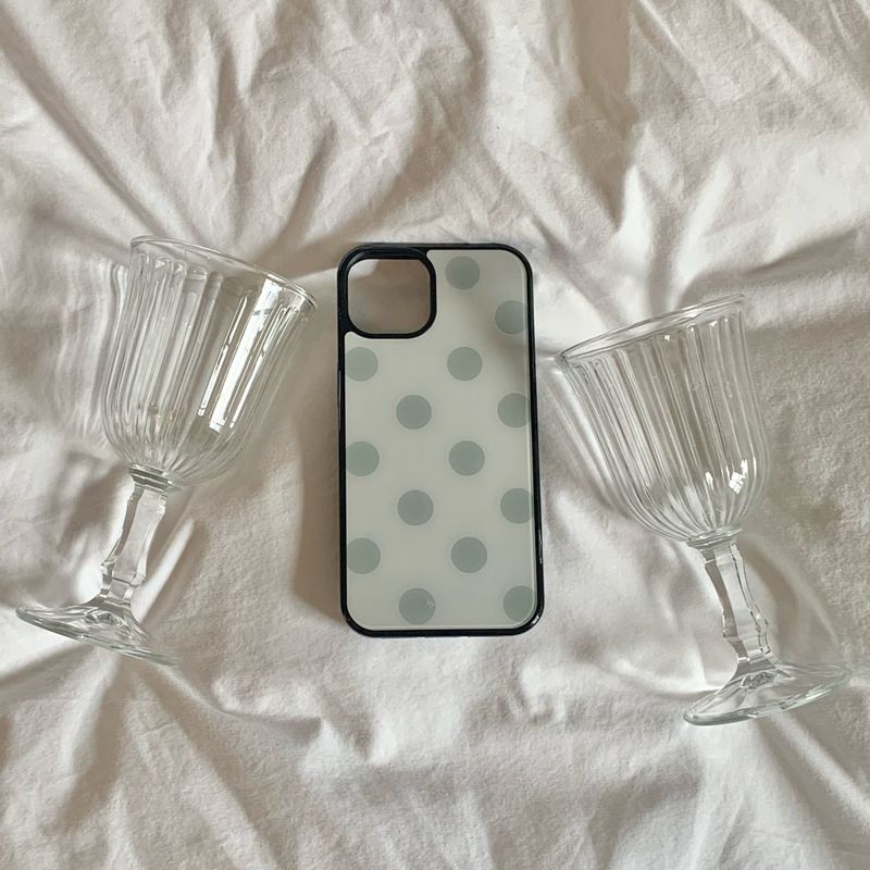 [MADE] dot glass bumper case(mintgreen)