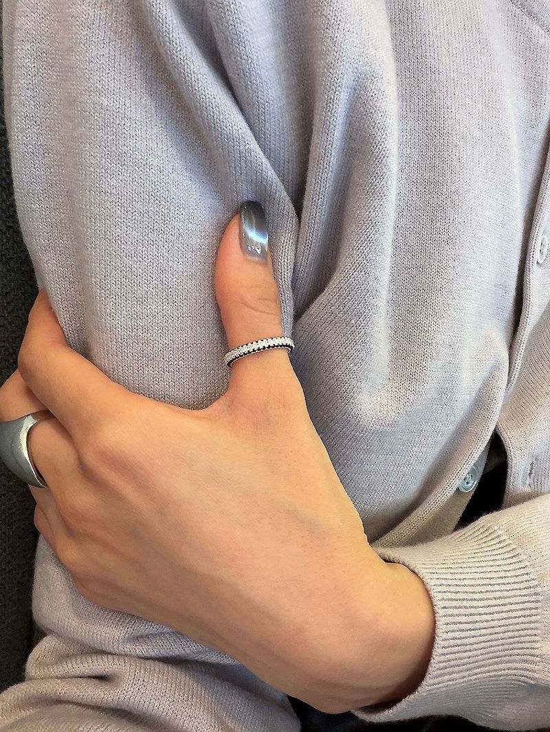 [925silver] Black berry ring