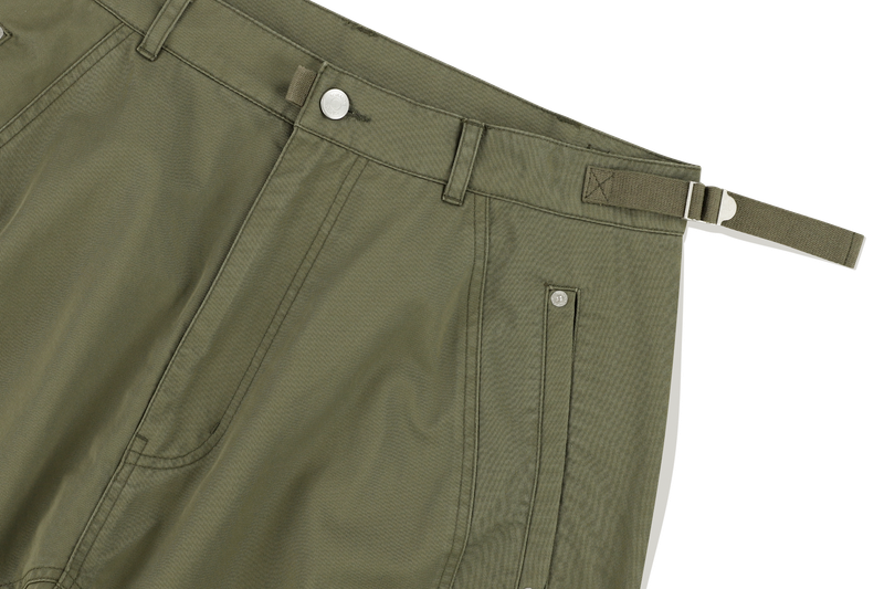 BIKER WASHED WIDE PANTS