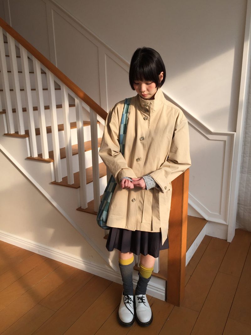 Windsor trench half coat (2color)