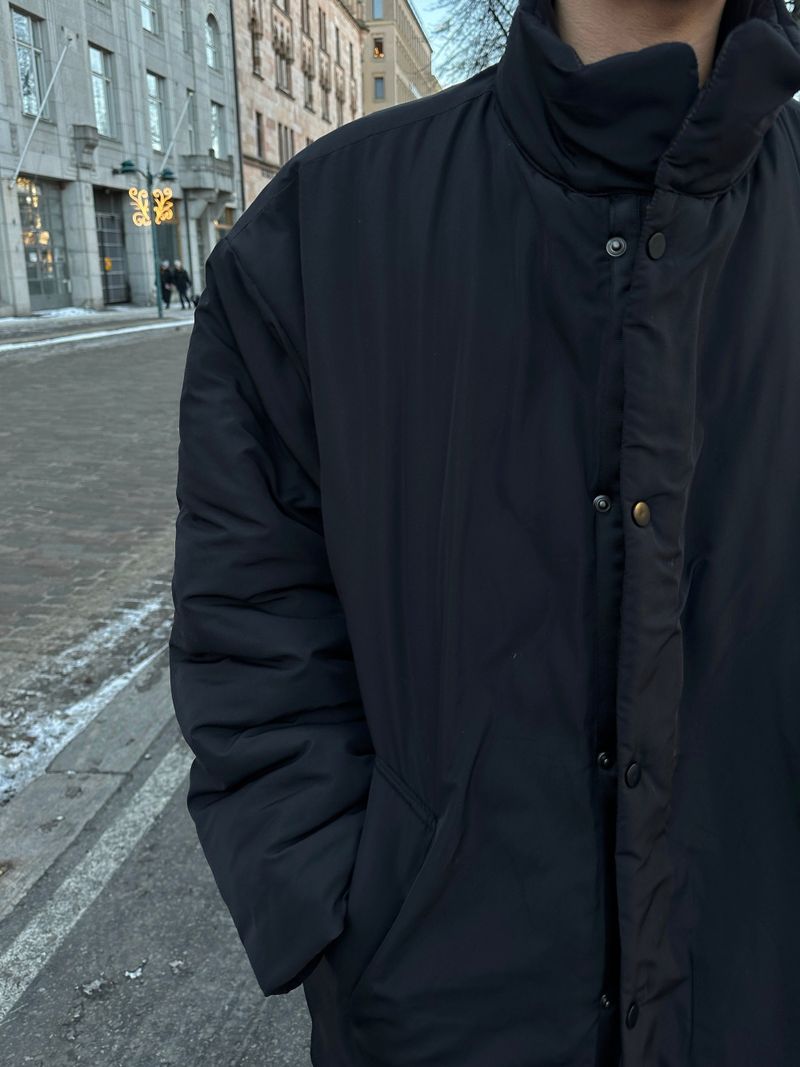 Chrome Reversible Quilted Long Parka 2C