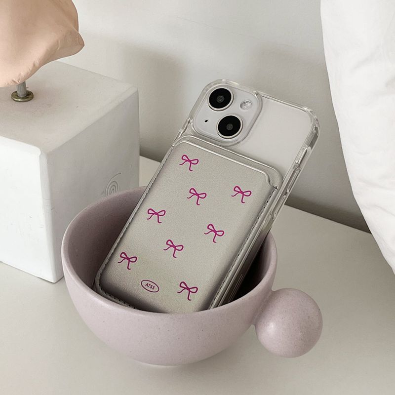 Ribbon Pattern MagSafe Card Wallet (single product)